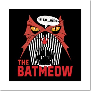 The Batmeow funny Halloween Posters and Art